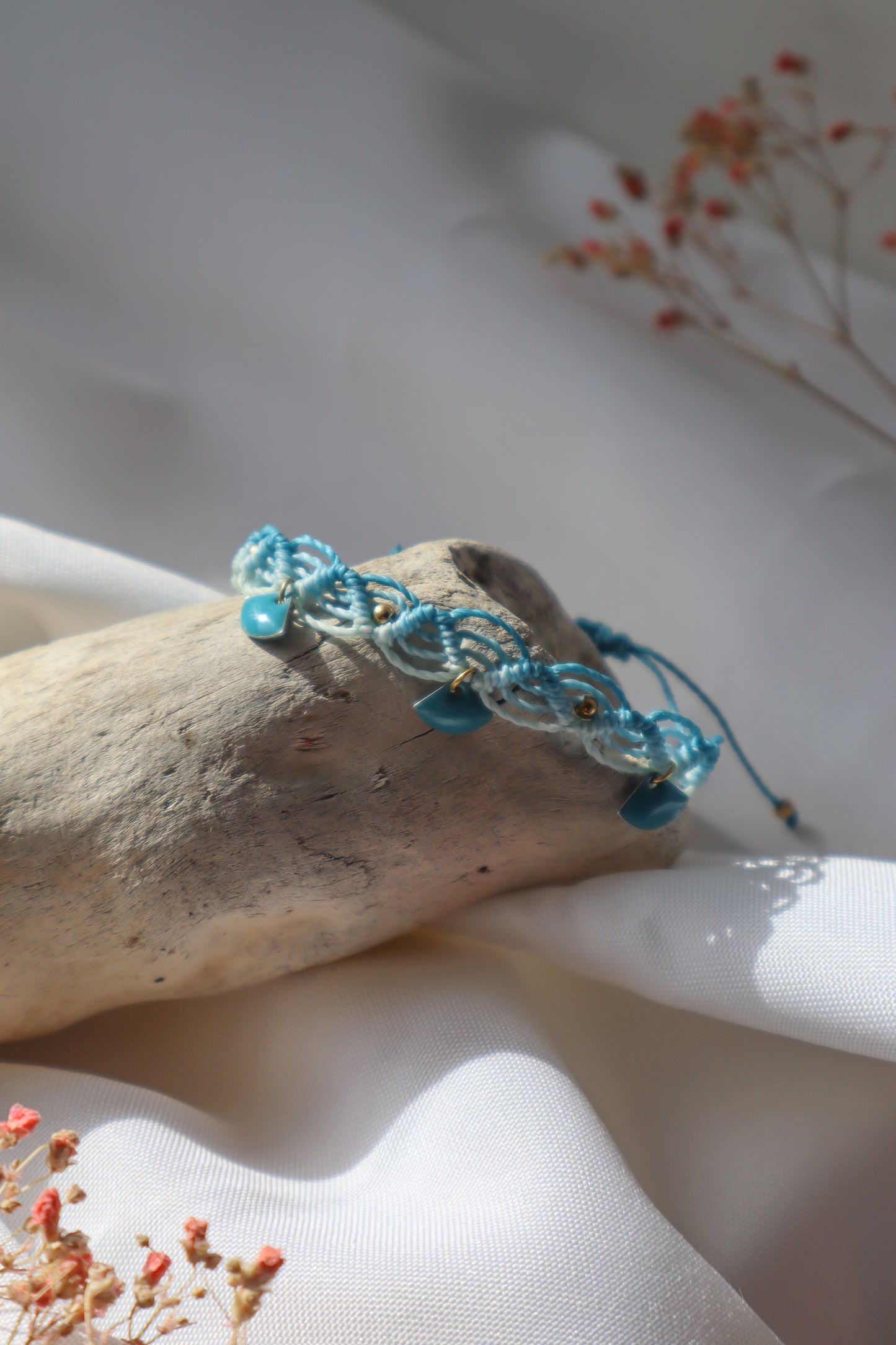 Bracelet en micro-macramé lagon | Tahiti | Maiana crea