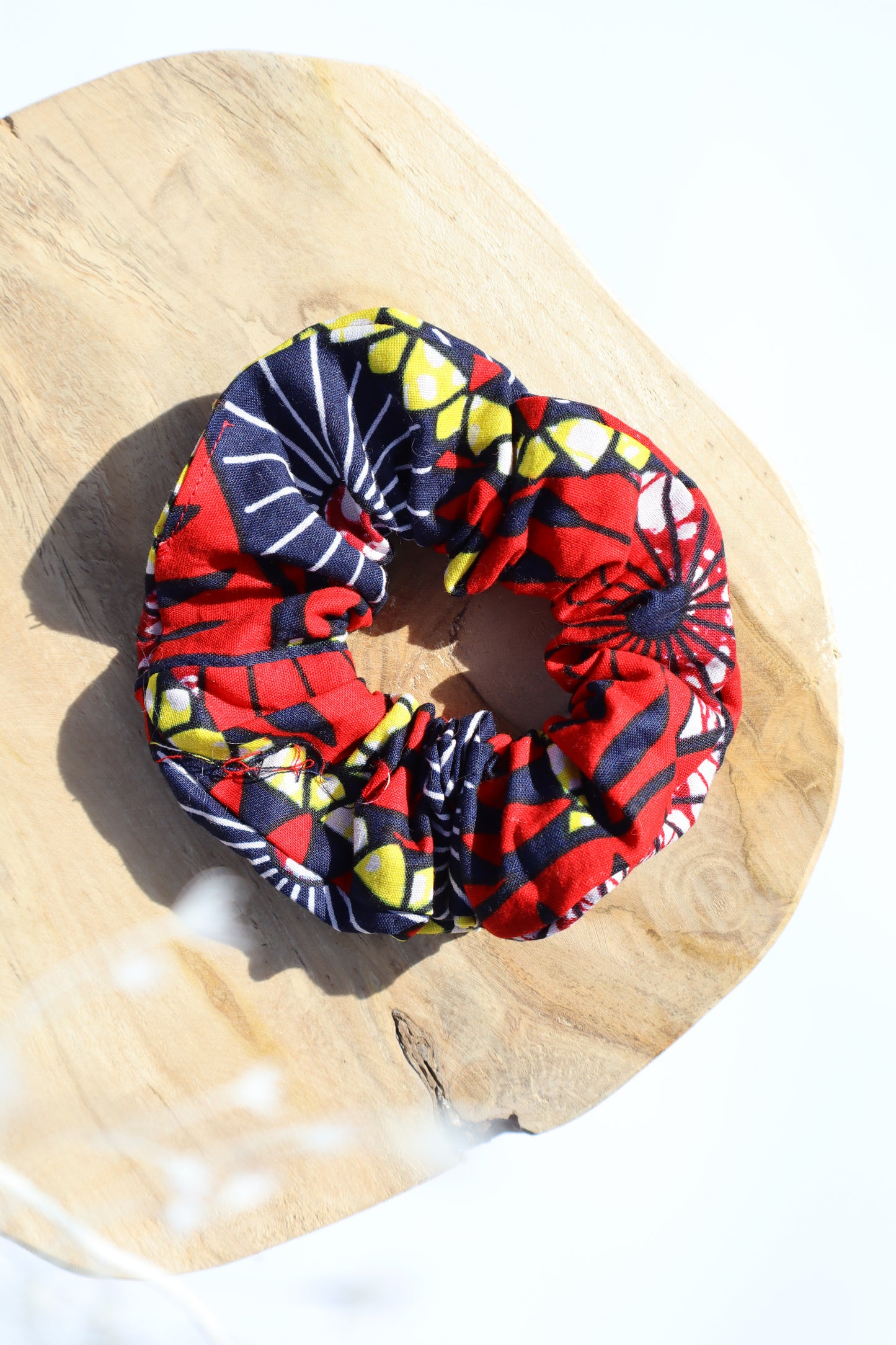 Chouchou cheveux abimés en wax rouge Maiana